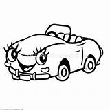 Cute Car Coloring Cartoon Pages Cars Smiley Getcoloringpages sketch template