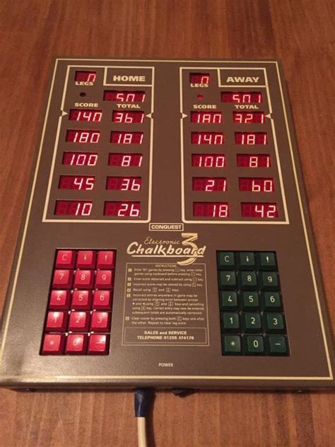 electronic darts scorer conquest chalkboard   bicester oxfordshire gumtree
