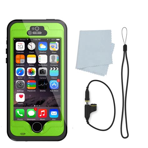 punkcase studstar light green case  apple iphone  waterproof case punkcase