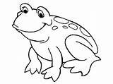 Bullfrog Coloring Pages Smiling Color Getdrawings 09kb 450px sketch template