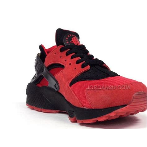 Nike Air Huarache Mens Running Shoes Couples Red Black