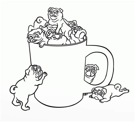 pug coloring pages printable coloring home
