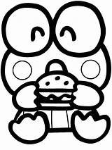 Keroppi Hamburger Sanrio Colouring Bestcoloringpagesforkids Kidsplaycolor Fáciles Library Clipart sketch template