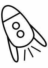 Cohete Rakete Raket Kleurplaat Malvorlage Missile Espacial Cohetes Nave Espaciales Planetas Preschool Tekeningen Spaceship sketch template