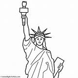 Liberty Statue Coloring Memorial Independence Top Presidents Print Theme Veteran Bigactivities Title sketch template