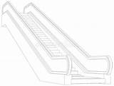 Escalator Rolltreppe Skizze Vecteur Vettore Scala Schizzo Corel Abgehobenen Betrag sketch template