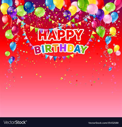 red birthday card royalty  vector image vectorstock