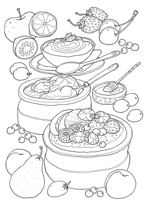 easy  print food coloring pages mandala coloring pages