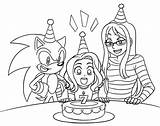 Sonic Coloring Birthday Pages Girl Party Seventh Friend Netart Drawing Getdrawings sketch template