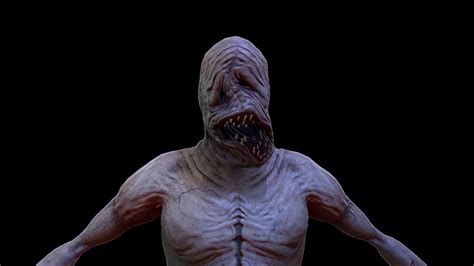 3d Model Creepy Horror Monster Game Ready Aaa Animated Vr