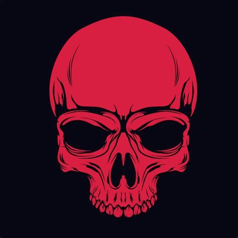 premium vector red skull