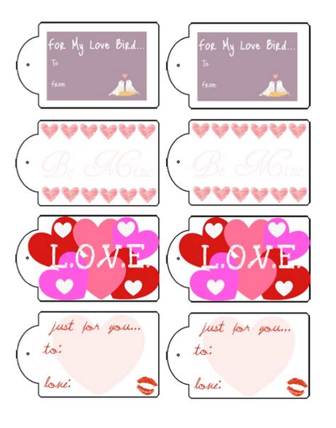 valentines gift tag printable   valentine pinterest