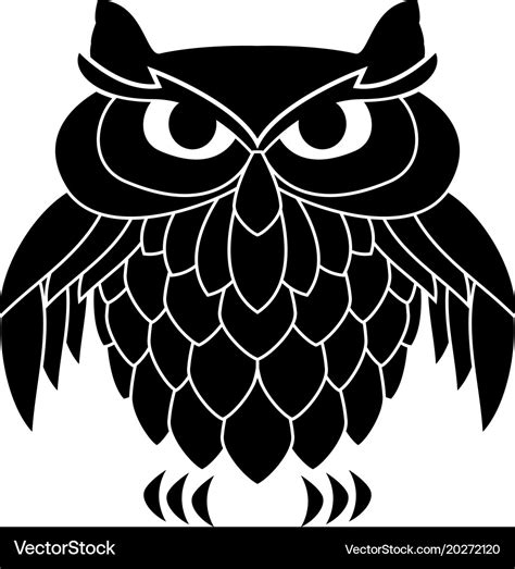 stencil  owl royalty  vector image vectorstock