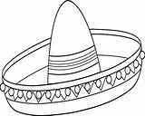Coloring Mexican Hat Sombrero Getdrawings Getcolorings Pages Printable sketch template