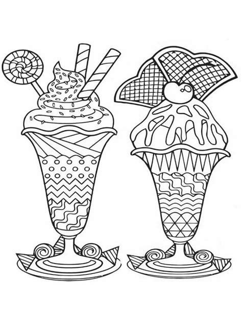 ice cream coloring pages  kids  adults