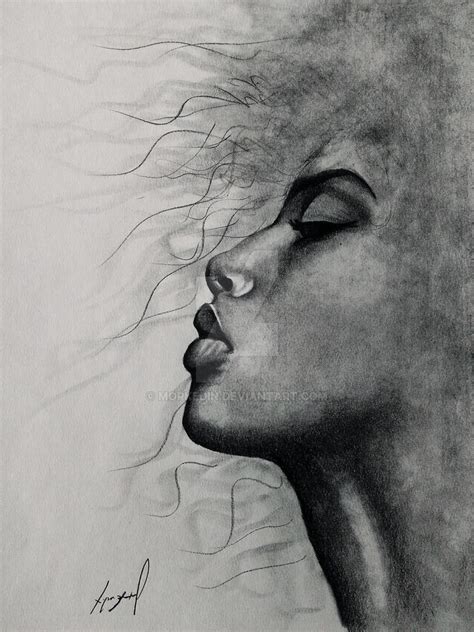 Female Face Pencil Drawing By Morkedin On Deviantart
