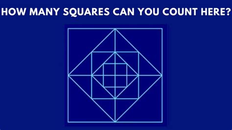 Brain Teaser How Many Squares Can You Count Here Thanh Pho Tre