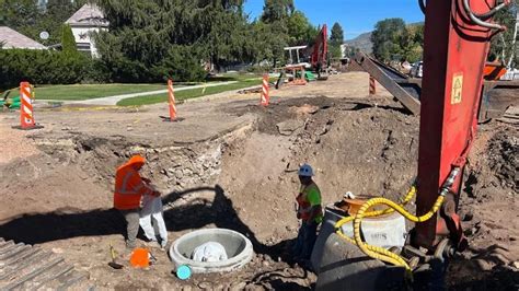 heber city water  sewer project construction  continue
