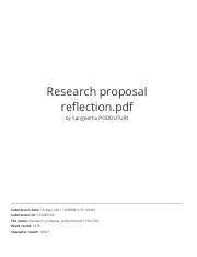 research proposal reflectionpdfpdf research proposal reectionpdf