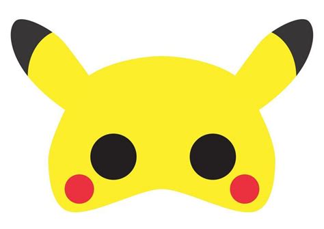 costume  problem heres  printable pikachu pokemon mask