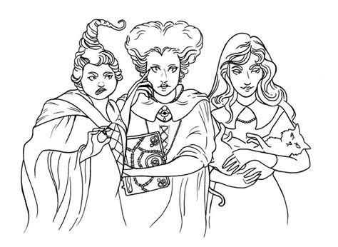 hocus pocus   ghoulsandgals witch coloring pages disney
