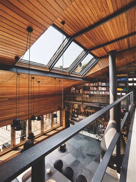 modern loft interior design  wood  creative industrial elements