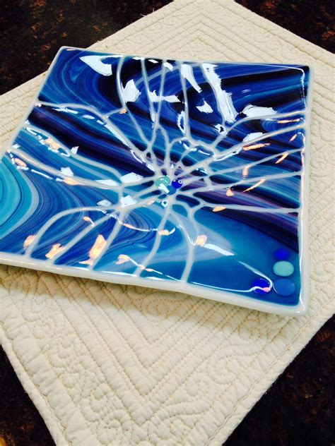 Cracked Plate Fused Glass Fused Glass Image Glass Glass Art