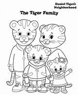 Tiger Daniel Coloring Pages Printable Family Neighborhood Kids Printables Sheets Color Print Bible Pbs Getcolorings Birthday Da Source Coloringfolder sketch template