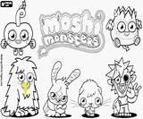 Moshi Monsters Coloring Pages Katsuma Six Printable Monster Games Divyajanani sketch template