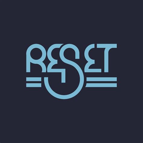 reset logo typography vector premium