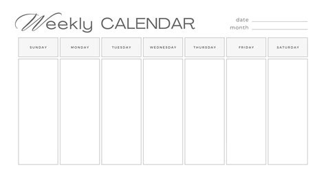 blank weekly schedule template