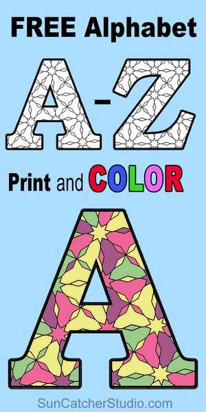 alphabet coloring pages printable number  letter stencils