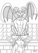 Gargoyles Ausmalbilder Goliath Wasserspeier Potwory Ausmalbild Drukuj sketch template