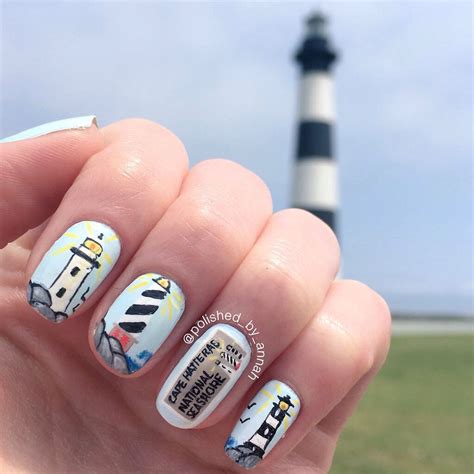 outer banks lighthouses nails short acrylic nails designs acrylic