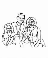 Coloring Obama Pages Barack Printable Presidents Family President Printing Help His Print sketch template