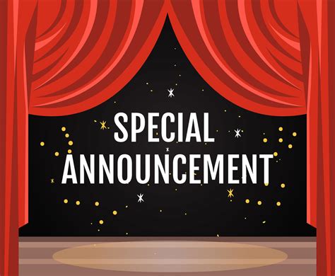 special announcement stage vector art graphics freevectorcom