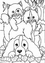 Coloring Pages Dog Cat Cats Printable Animals Color Dogs Cute Puppy Print Animal Kids Spring Allkidsnetwork Christmas Fall Large Getdrawings sketch template