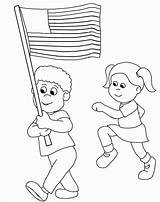 Flag Clipart Parade Clip Coloring Children Kids Marching Pages Flags American Colonial Abcteach Memorial Colonies Color Drawing Independence Patriotic Stripes sketch template