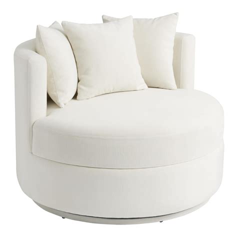 rico oversized upholstered swivel chair  world market upholstered