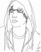 Justin Bieber Pages Coloring Color Popular sketch template
