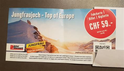 ticket jungfraujoch top  europe  kaufen auf ricardo