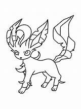 Leafeon sketch template