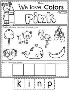 color pink ideas   preschool colors color activities