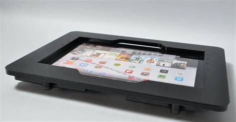 black acrylic enclosure  nexus  samsung galaxy tab   asus memopad  tablet mount