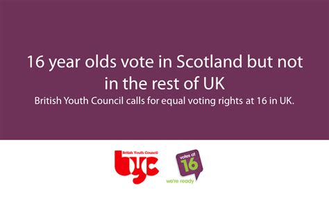 16 year olds vote in scotland but not in the rest of uk british youth