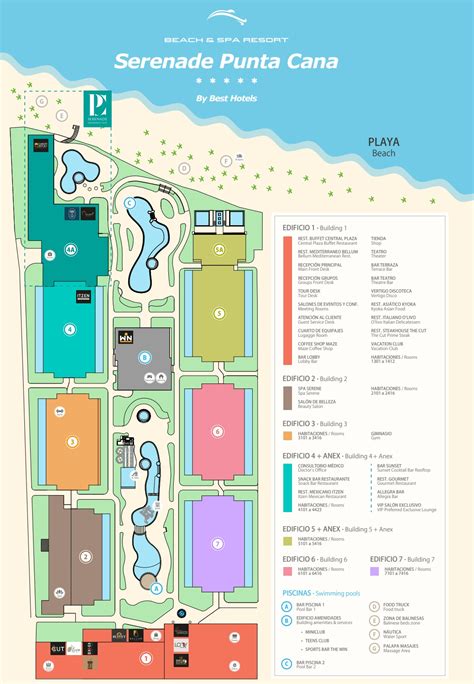 resort map serenade punta cana beach spa resort punta cana dr