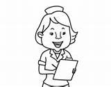 Nurse Doctor Smiling Coloring Colorear Boy Stethoscope Coloringcrew Dibujo Female Little sketch template