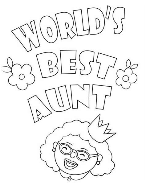 aunt coloring pages