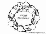 Coloring Wreath Pages Kids Advent Sheet Title Sheets sketch template