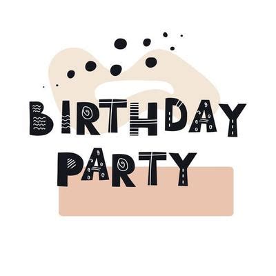 birthday party text vector art icons  graphics